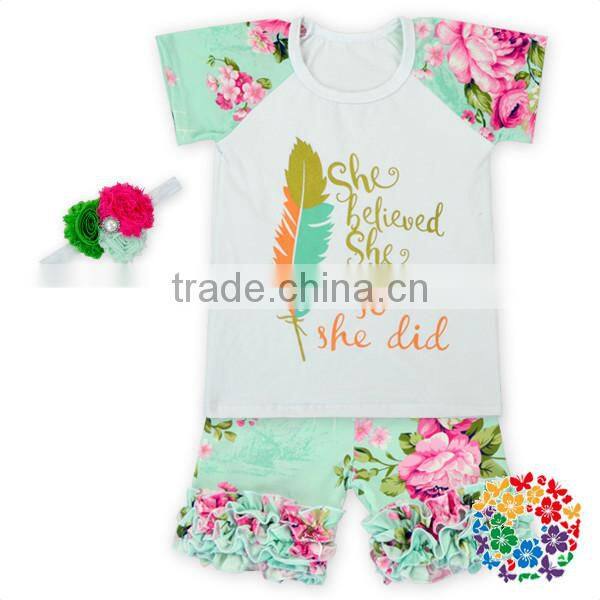 Wholesale Baby Ruffle Shorts Halloween Costume Baby Shorts Ruffle Tank Top And Shorts