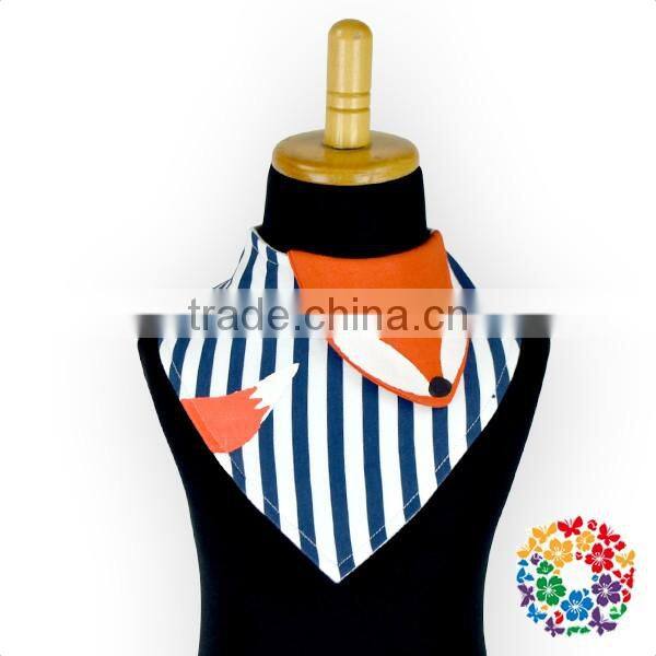 Blank Baby Bib With Bow Cute Triangle Baby Bibs Stripe Baby Bibs With Animal