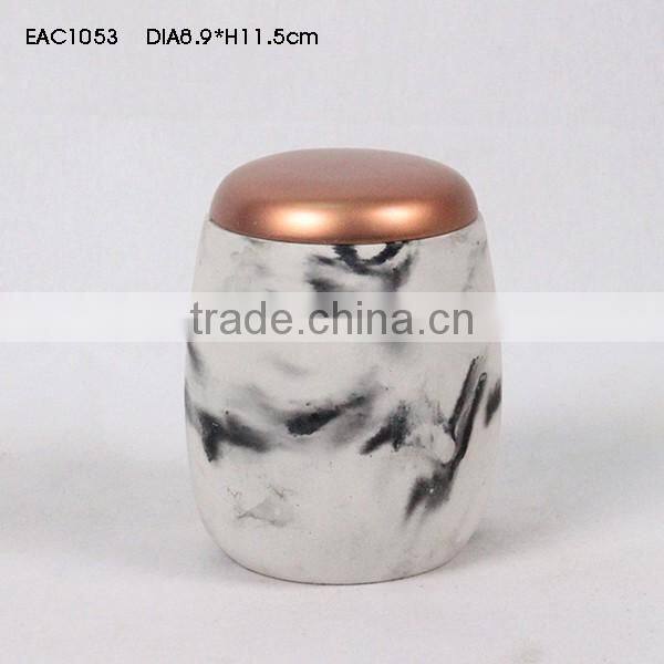 Concrete mini jar for scented candles