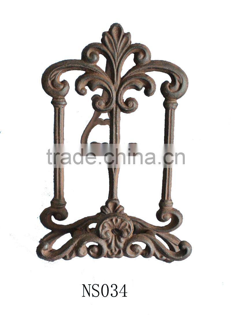 antique brown cast iron reading holder bookend decoration for house and school