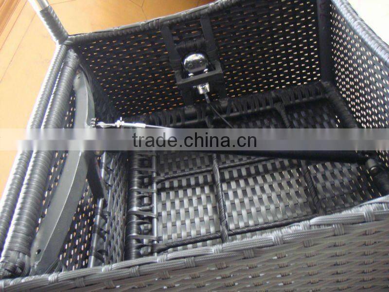 Outdoor high back rattan chairs
