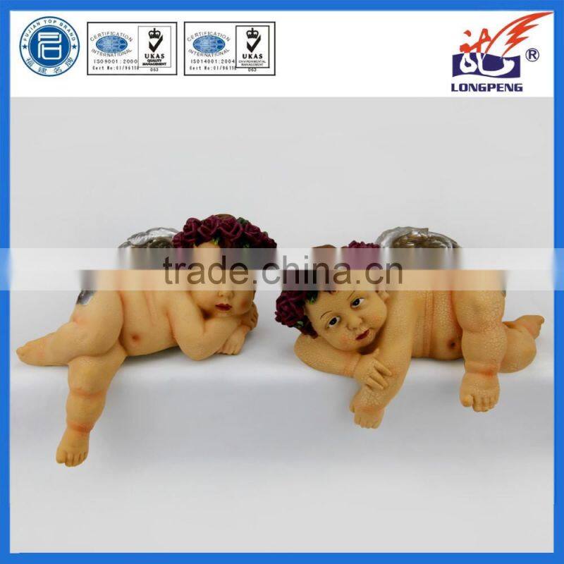 Italian Resin Sleeping Angel Figurine Shelf Sitter for Christmas Decoration