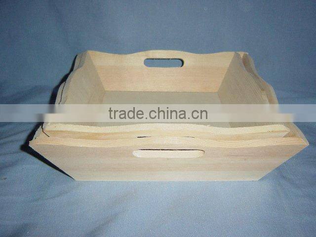 small wooden fruit tray