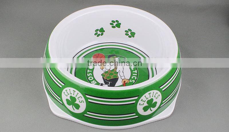 Plastic Pet Bowl With Logo outside