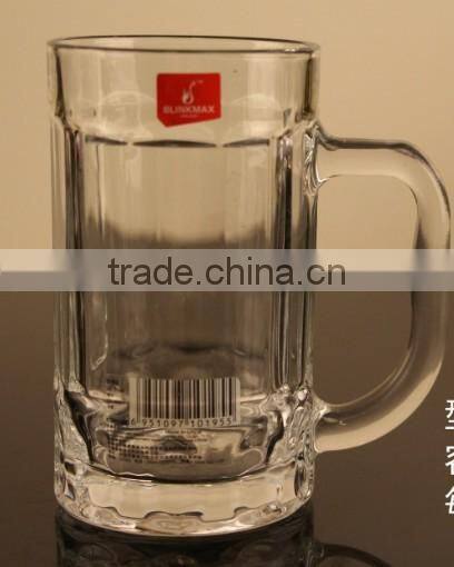 2016 new gift big capacity glass mug with customized logo