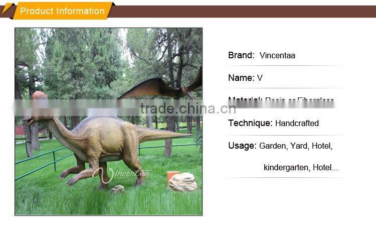 outdoor park decoration life size fiberglass dinosaur statues for sale