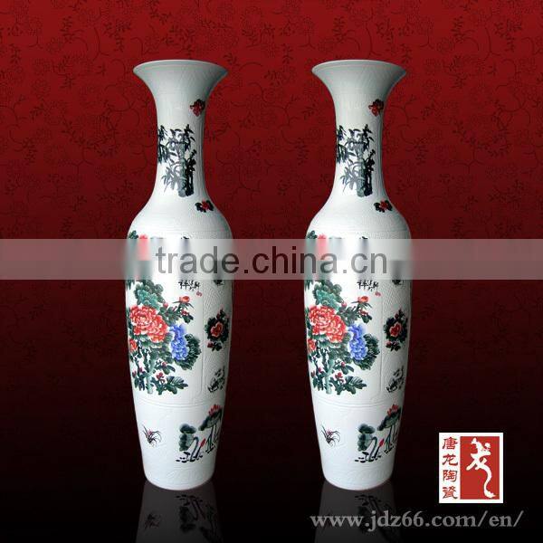 Delicate decorative large marble ceramic vase made in China