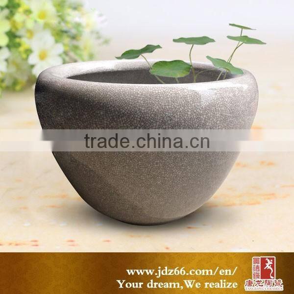 Blue and white ceramic flower pot