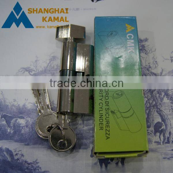 Mortice lock cylinder with knob, single brass cylinder