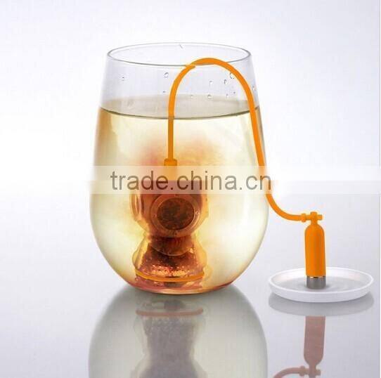 TSJ0036 silicone silicone rubber tea infuser diver squirrel sloth tea infuser tea man strainer