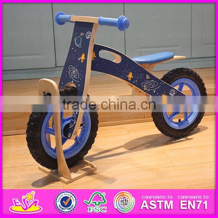2016 new brand design kid wooden balance bike,popular wooden road bike,top fashion children wooden walking bike W16C112