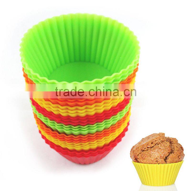 Pass test FDA Food safe grade 3D silicone cupcake mold