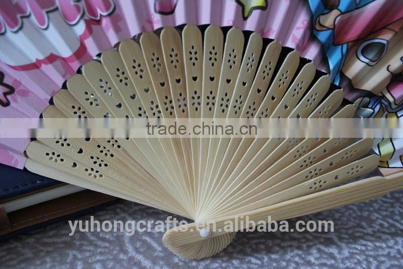 Promotional Japanese paper fan with Customized Logo