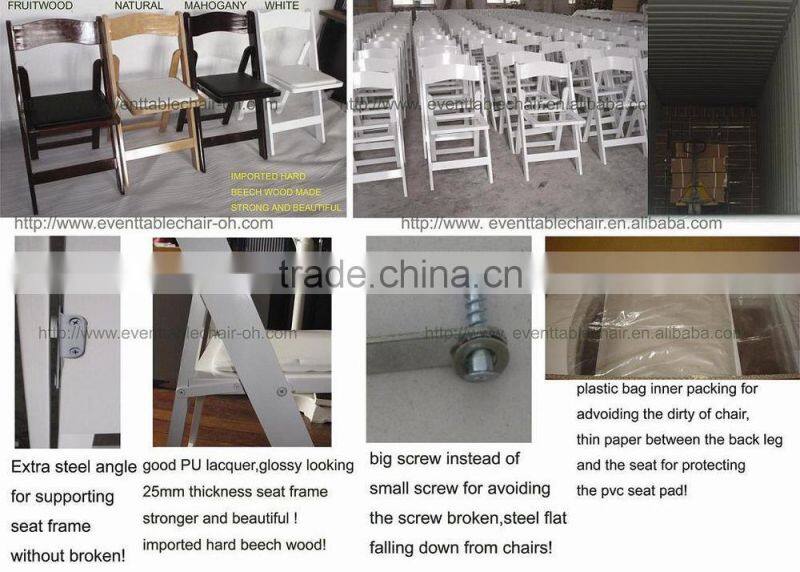 restaurant furniture solid wood dining chair with PU leather seat