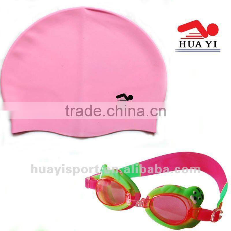 2016 Racing Swimming Goggle And Caps Set With Promotional Price