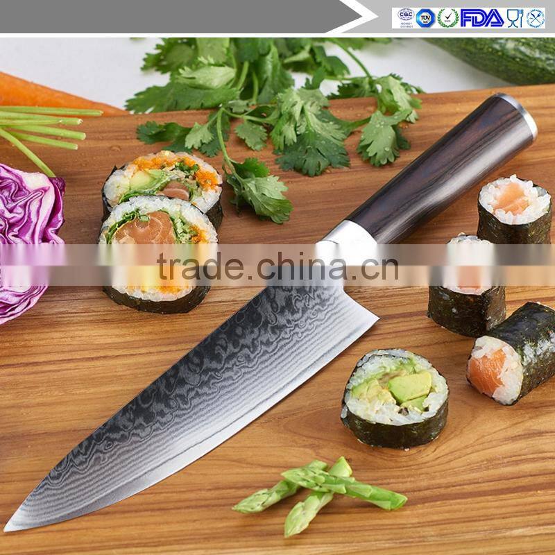 VG10 8 Inch Chef Knife High Carbon Damascus Kitchen Knives