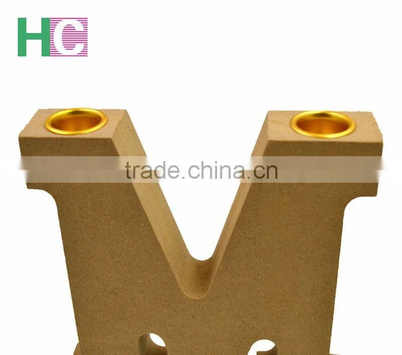 2017 fancy mdf craft wood candle holders