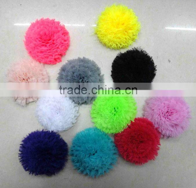 Chic shabby Frayed chiffon flower for headbands and hair