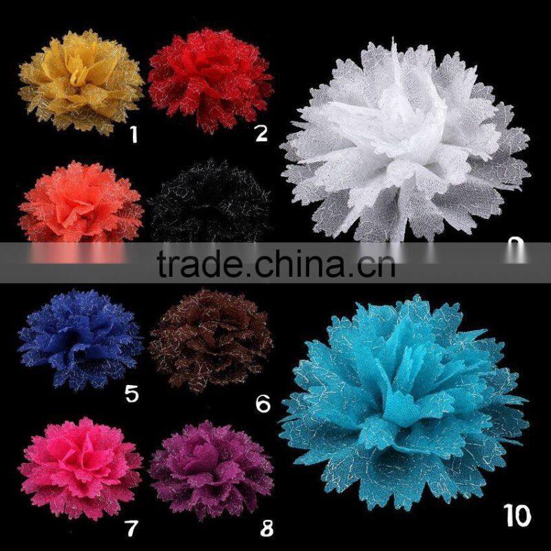 handmade fabric flower clip for kids hair accessories