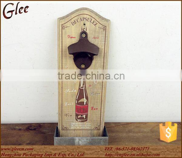 wooden wall bottle opener with full printing
