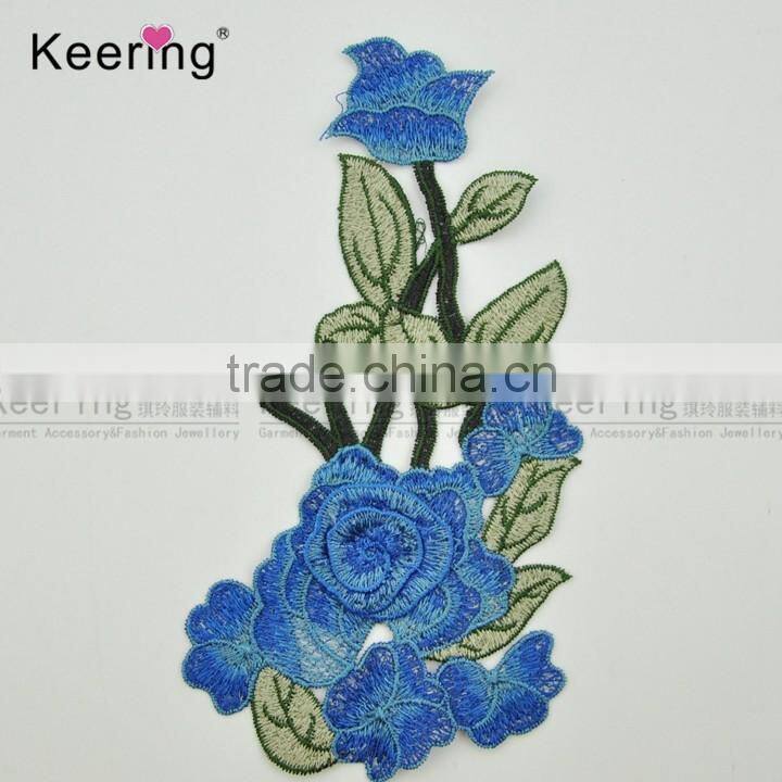 Factory Wholesale Fashion Flower Clothing Embroidery Patch Fabric Accessories Craft WEF-758