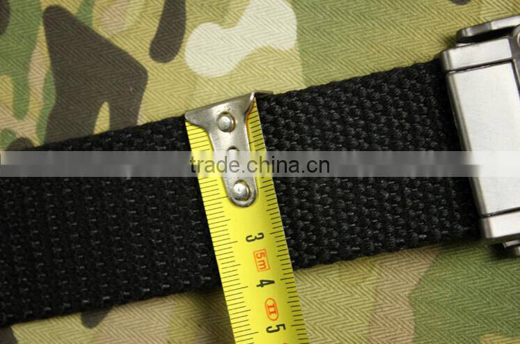 custom black metal buckle military tactical trainer canvas inside belts