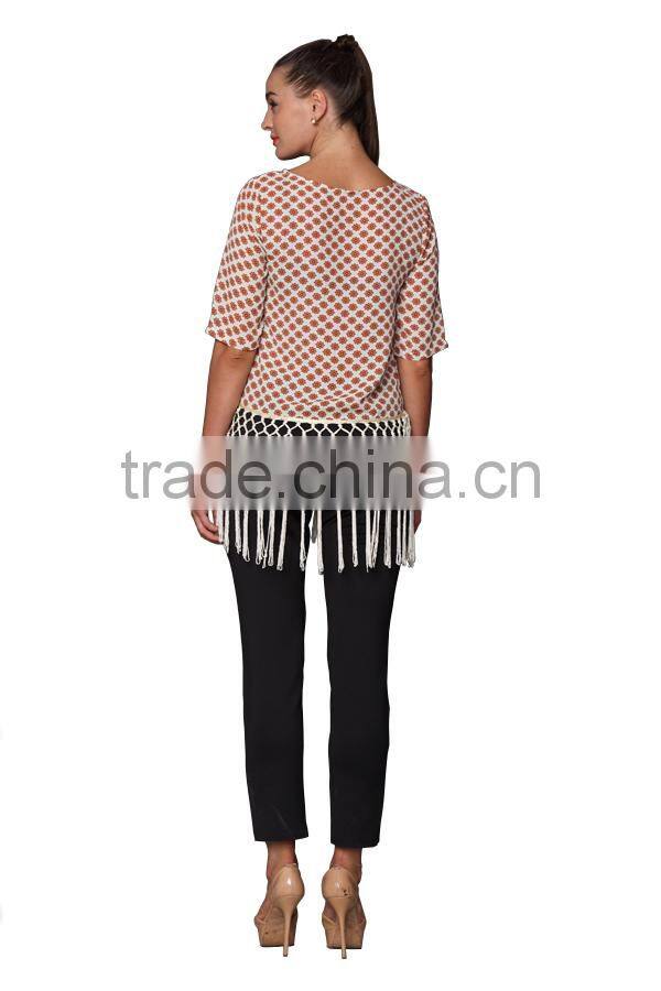 Women Clothing Manufacturer Tassels Blouse for Women