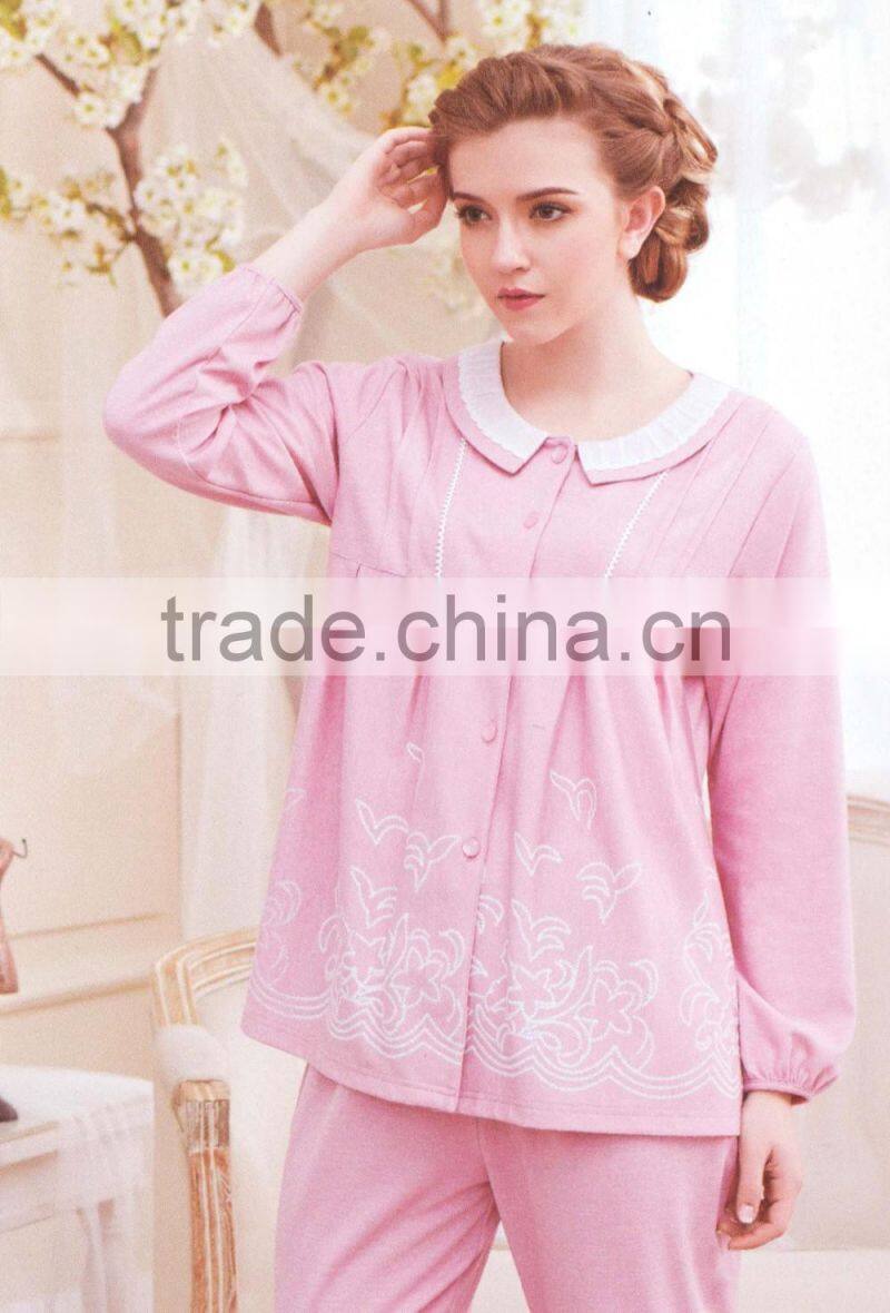 Hot sale fashion flannel winter pajamas for women