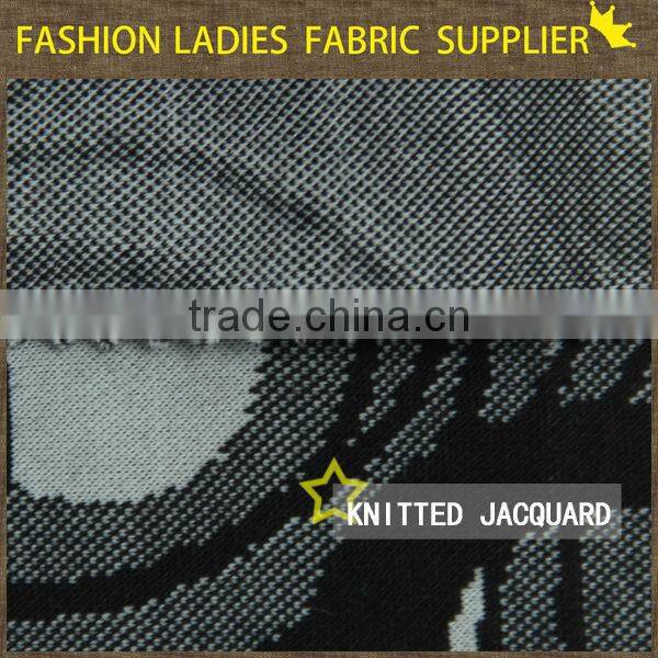 100%POLY 180GSM CIRCLR LADIES BASE SHIRT GARMENTS DRESS KNITTED JACQUARD FABRIC