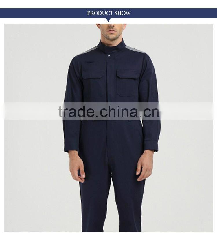 Wholesale Blue Color 100 Cotton Mechanic Working Coverall