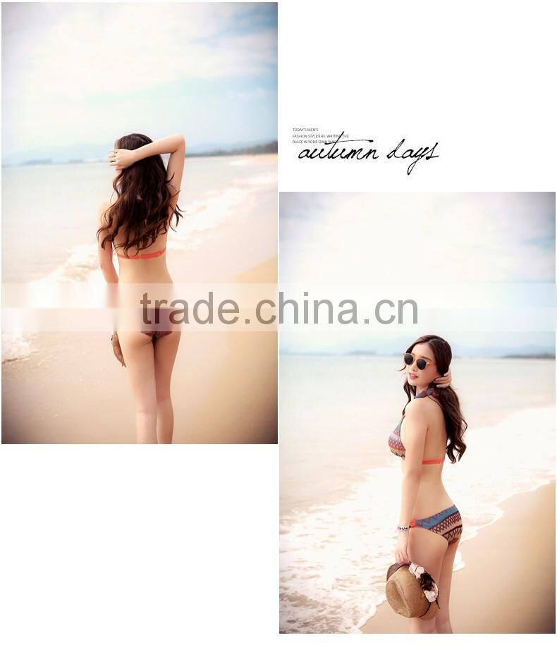 Women custom sexy swimwear swimsuit three pieces