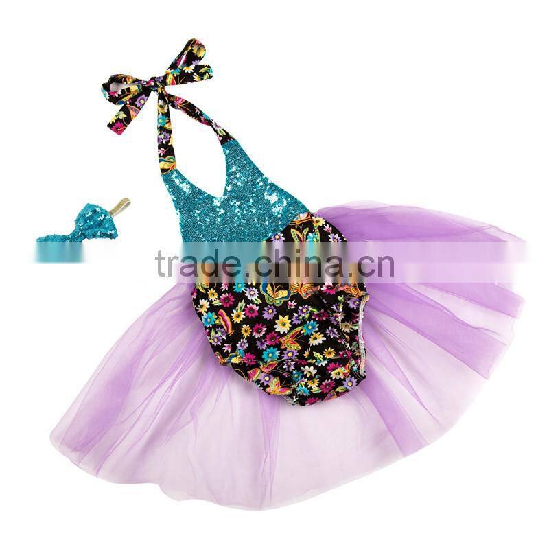 Newest birthday kids tutu skirts sequin romper tutu set 2 piece skirt sets