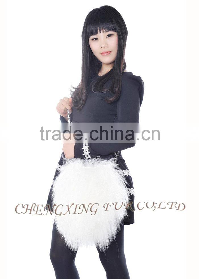 CX-H-09 Fashion Genuine Mongolian Lamb Fur Cheap Handbags From China