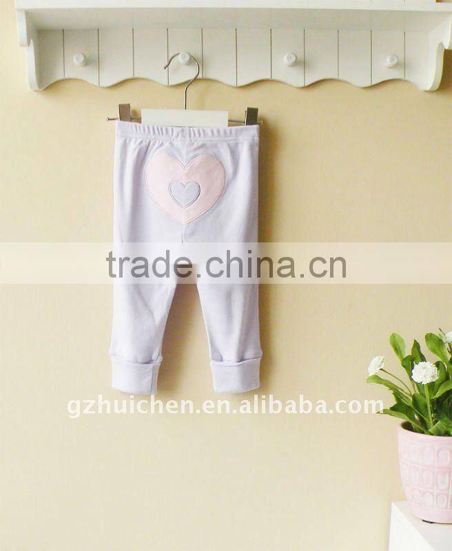 mom and bab 2012 spring baby clothing 100% cotton embroider cute pants