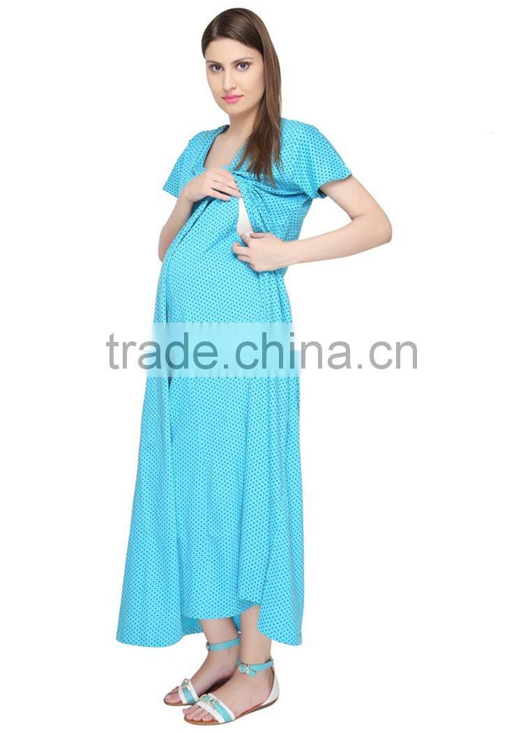 OEM service max long woven maternity dress korean style maternity dress