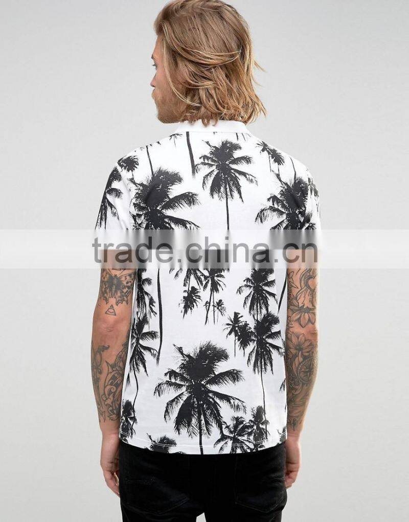 MGOO High Quality Sublimation All Over Print Mens Polos Team Workwear 100 Polyester Tops Shirt