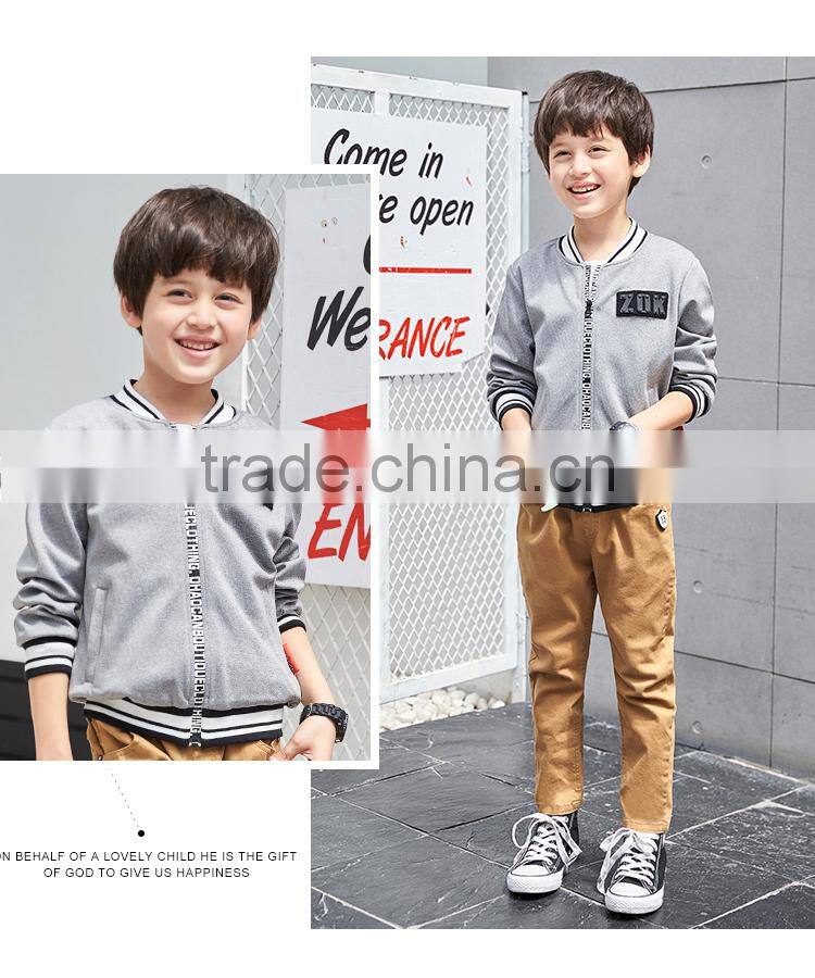 Boys Knit Jacket Kids Sweatshirt Custom Print Zip Up Spring Autumn Coat Cheap Sale in Bulk