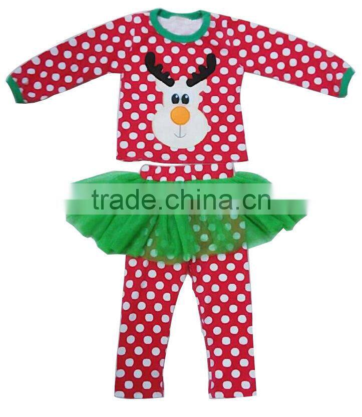 Wholesale Children Boutique Clothe Fo Infant And Toddler Christmas Clothes Set With 100%cotton Kids Persnickety Clothing Set