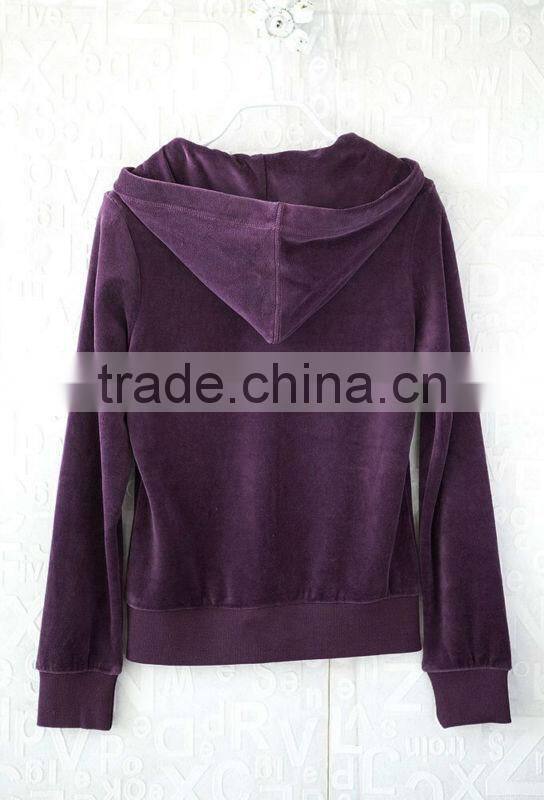 fashion girls velvet sweatshirt