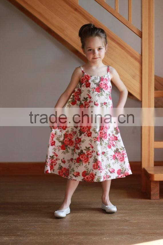 Floral Printed Baby Girl Clothes New For Children Long Frocks Designs