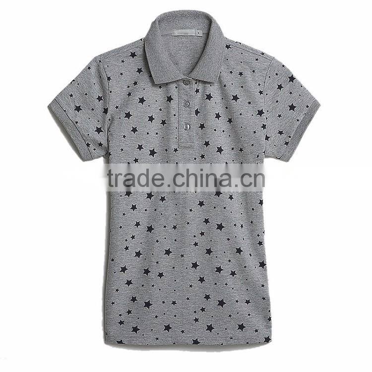 China factory ladies blank new design cheap polo shirt 100% polyester