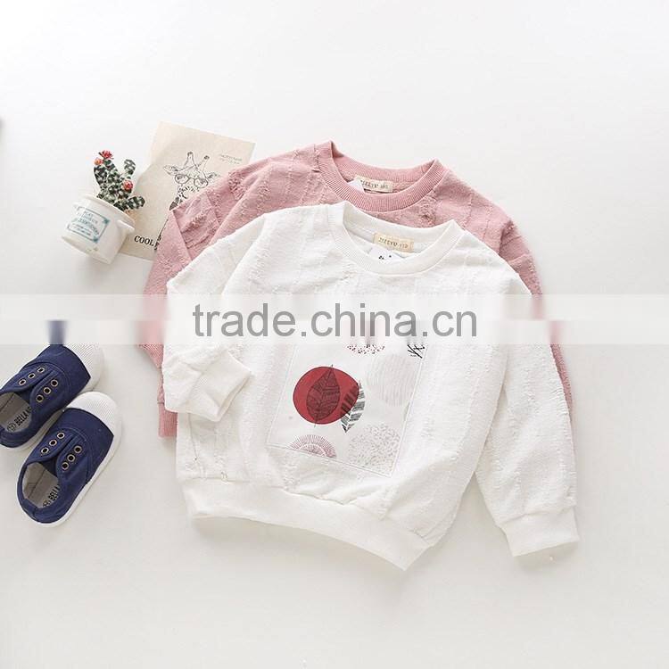 S65874A 2017 latest style kids patckwork casual sweatshirt