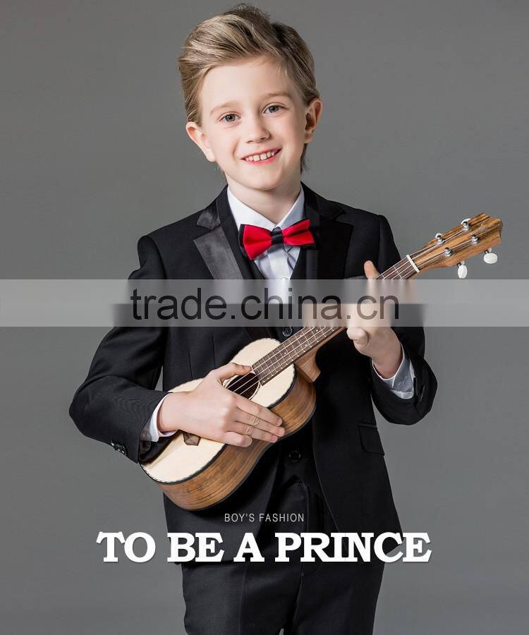 ELPA latest design handsome black kids suits three pieces boys school uniform suits