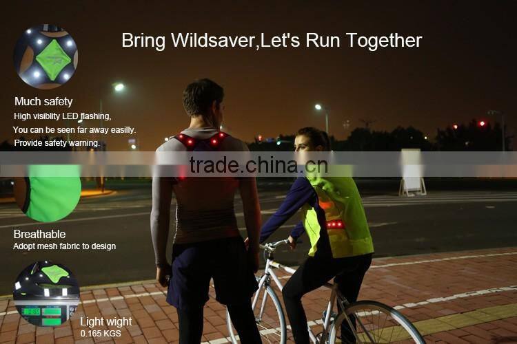LED X running man vest design for night joggers