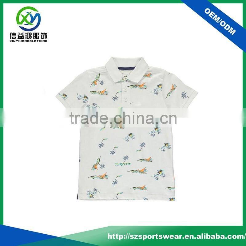 Popular Design Kids Casual Polo T shirt With Brand Name