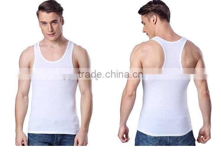 mens Modal viscose bodybuilding tight blank summer sports singlet/tank tops
