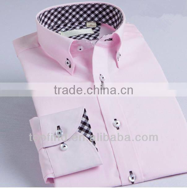 Fashion matched white color long sleeve dress cotton shirts for suit