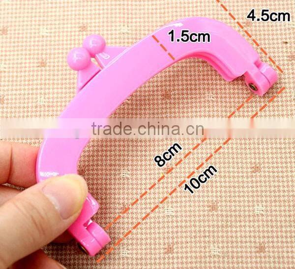 2016 new+ high quality bag accessory 10cm plastic purse frame