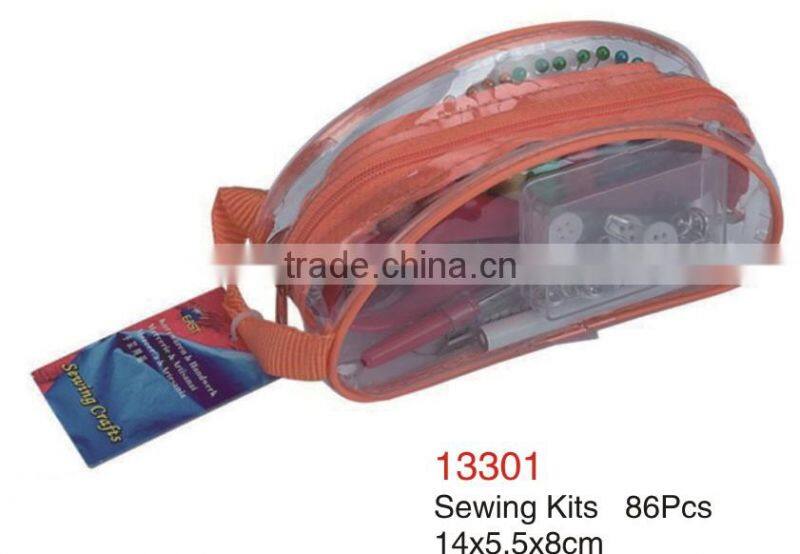 D&D PVC sewing kit set in Zipper Pouch with accessories household & traveling accessory (No13301)