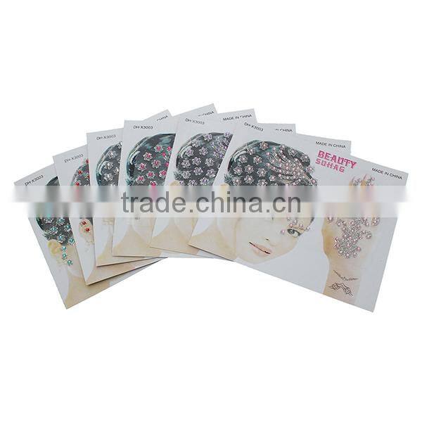 Glitter Removable Temporary Tattoo Sticker Body Art Multicolor At Random 18.8cm x 8.5cm, 1 Packet